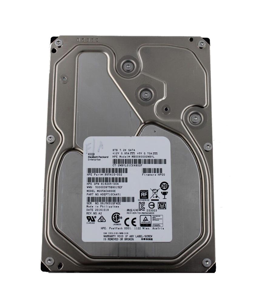 2Z273AA HP Enterprise 8TB 7200RPM SATA 6Gbps 3.5-inch Internal Hard Drive