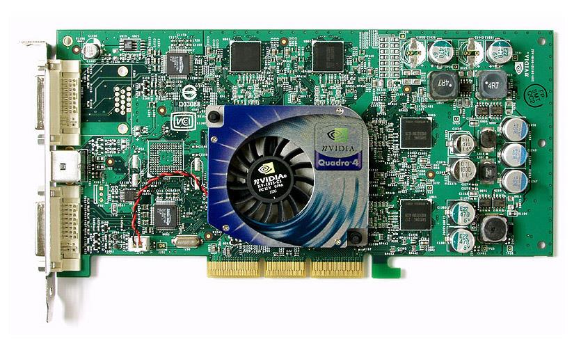 308961-003N HP Nvidia Quadro4 980XGL AGP 8x 128MB DDR Dual DVI Video Graphics Card