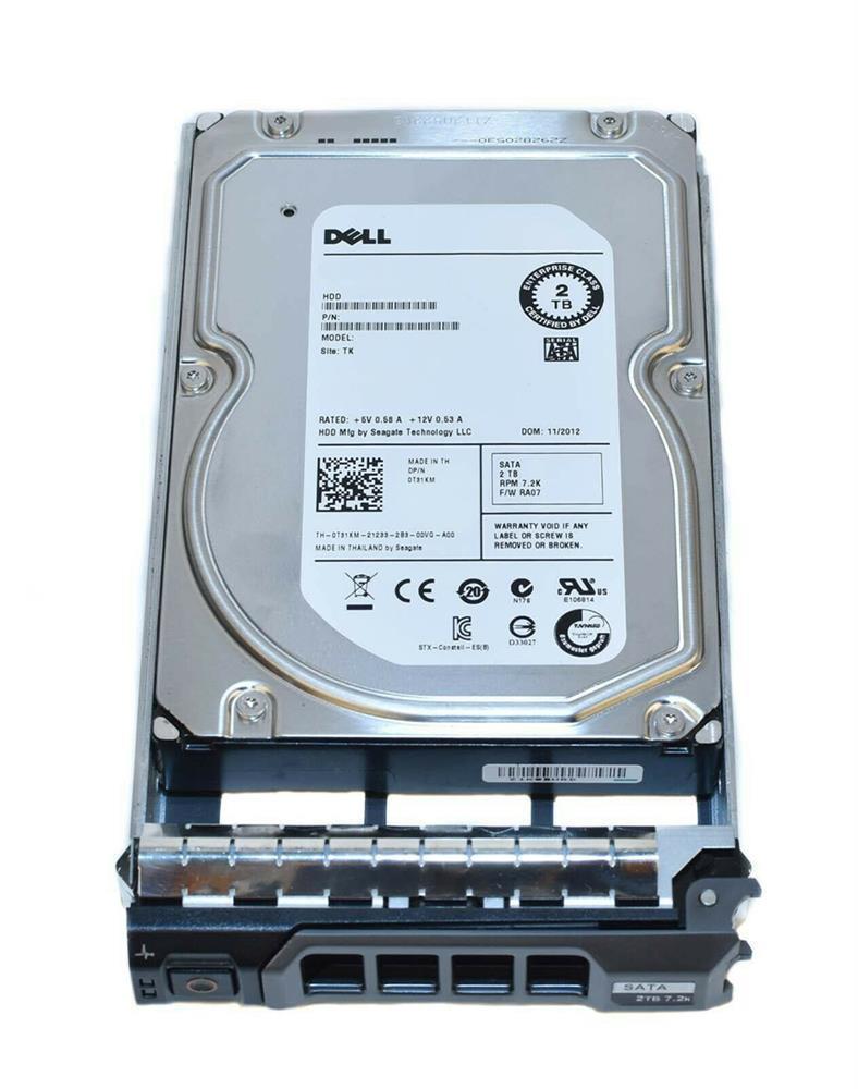 341-9717 Dell 2TB 7200RPM SATA 3Gbps 3.5-inch Internal Hard Drive with Tray for PowerEdge Serves