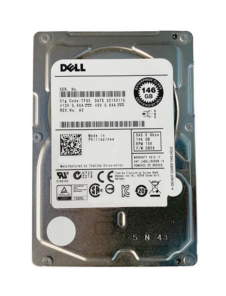 342-3493 Dell 146GB 15000RPM SAS 6Gbps 2.5-inch Internal Hard Drive
