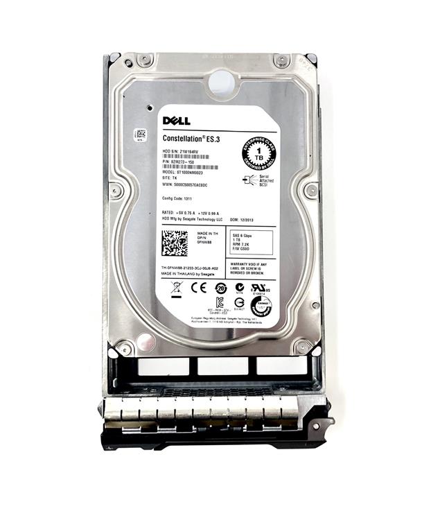 342-3580 Dell 1TB 7200RPM SAS 6Gbps Nearline 3.5-inch Internal Hard Drive for PowerEdge R415 Server
