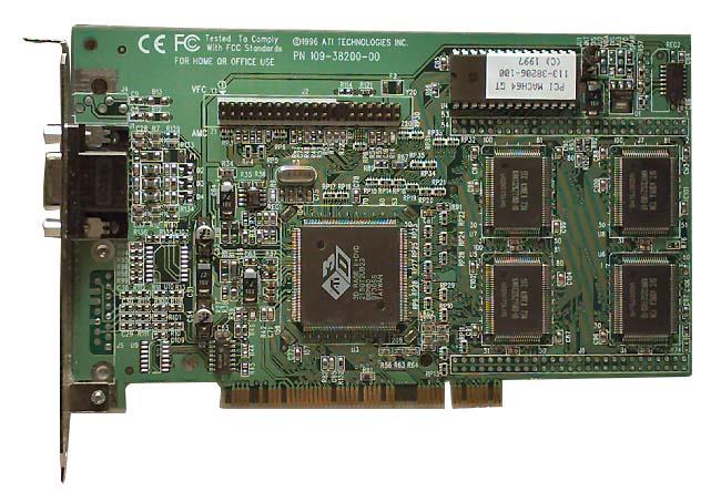 3422-F135 NCR Mach 64 GT 2MB PCI 3D Rage II Video Card