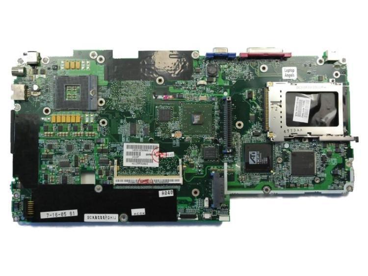 350821-001 HP System Board (MotherBoard) for ZV5000 Full-featured with IEEE 1394 and integrated 5-in-1 Digital Media Slot ATI Mobility Radeon 9600 (M10c) AGP 8x Graphics Notebook PC (Refurbished)