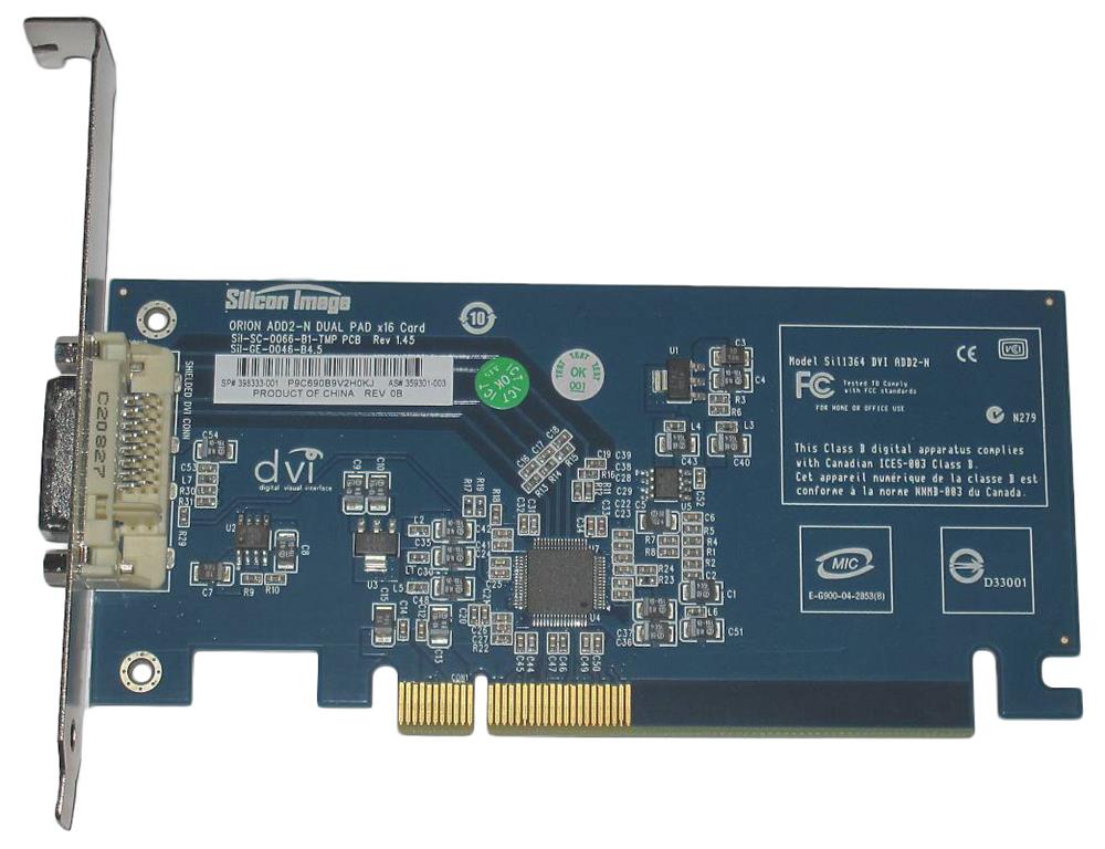 359301-003/LFF HP DVI Digital Video Graphics Card For Dc7600
