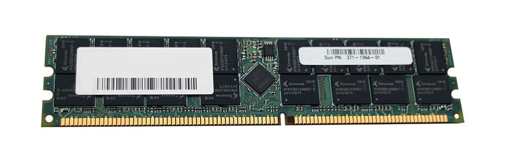 371-1964 Sun 2GB PC3200 DDR-400Mhz Registered ECC CL3 184-Pin DIMM 2.5V Single Rank Memory Module for Sun Fire X4500 RoHS Y