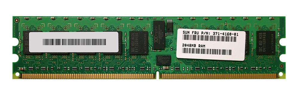371-4160-02 Sun 2GB PC2-5300 DDR2-667MHz ECC Registered CL5 240-Pin DIMM Single Rank Memory Module