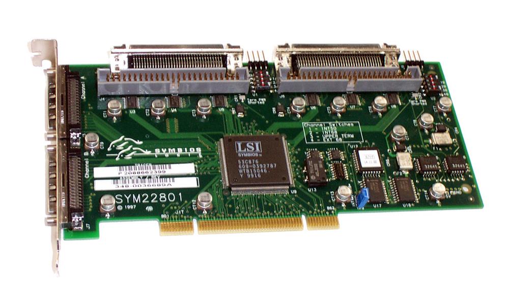 375-0005 Sun PCI Ultra Wide SCSI 40MBps Dual Channel Single Ended Card