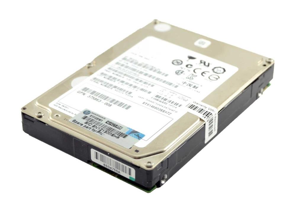 375863-008 HP 72GB 10000RPM SAS 3Gbps Dual Port Hot Swap 2.5-inch Internal Hard Drive