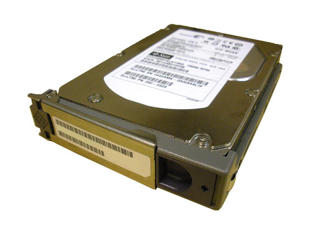 390-0328 Sun 146GB 15000RPM Fibre Channel 4Gbps 16MB Cache 3.5-inch Internal Hard Drive with Bracket for StorageTek 6140