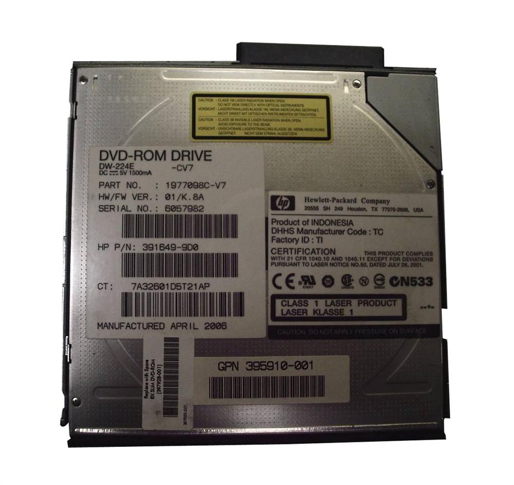 391649-9D0 HP DVD-Rom Drive 24x Cd/ 8x Dvd