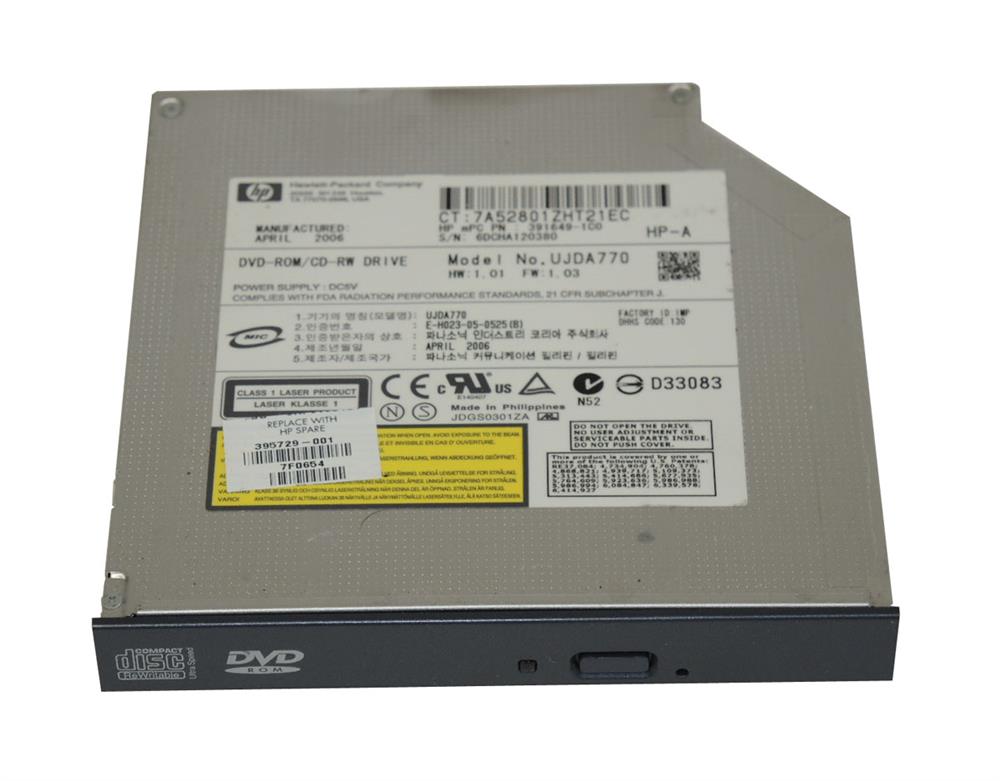 395729-001 HP 24x10x24 CD-RW/DVD IDE SlimLine Combo Optical Drive