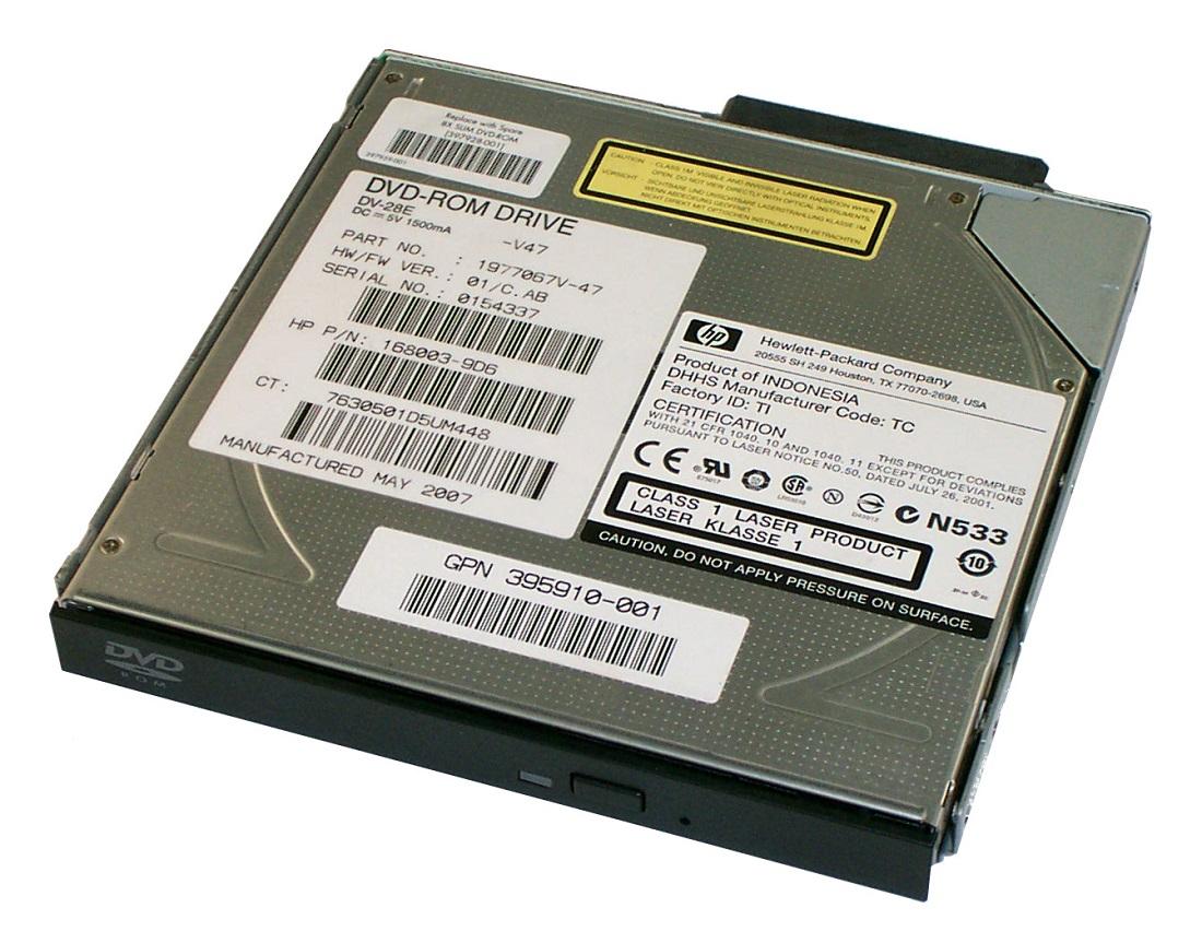 395910-001 HP 8x/24x SlimLine IDE DVD-ROM Optical Drive for HP Proliant Servers