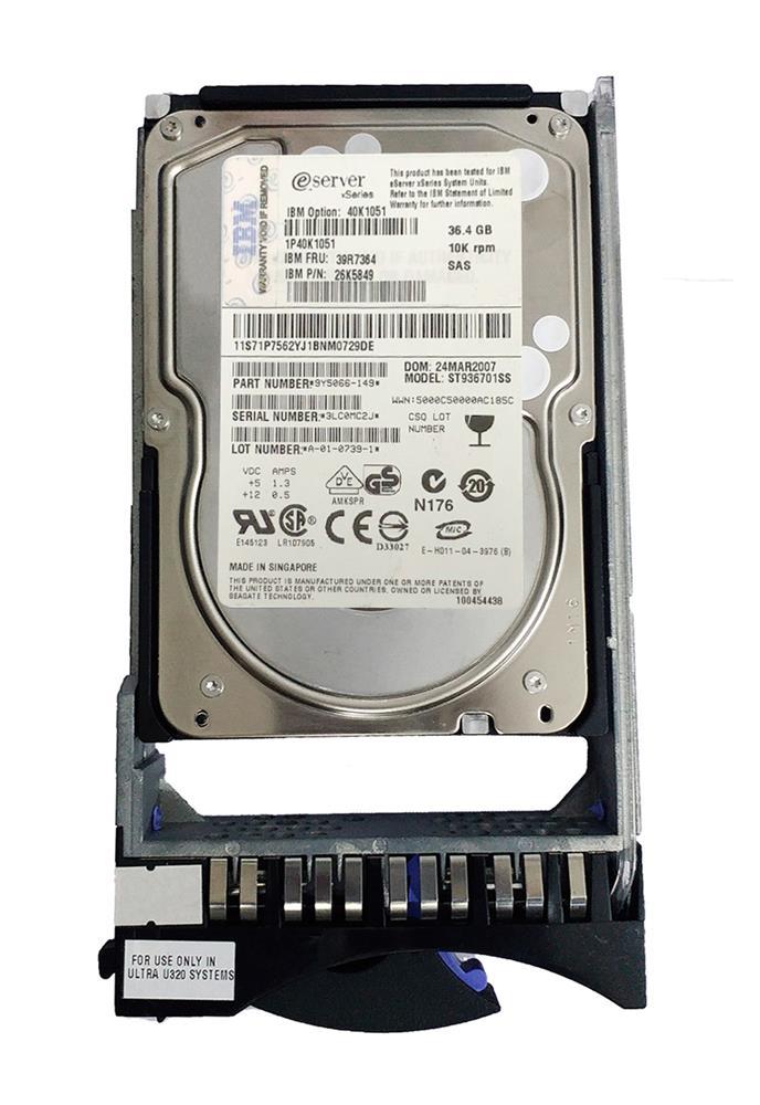39R7364 IBM 36.4GB 10000RPM SAS 3Gbps Hot Swap 2.5-inch Internal Hard Drive for System x3650