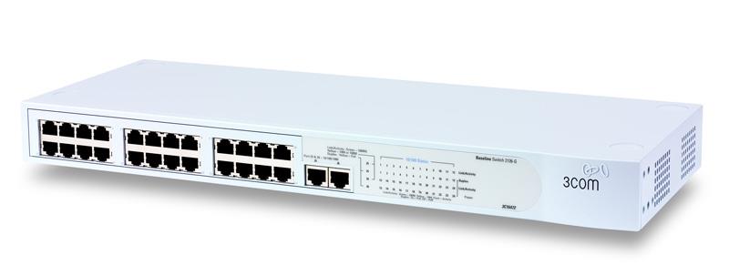 3C16472 3Com 24-Ports 10/100Mbps External BaseLine 2126-G Ethernet Switch (Refurbished)
