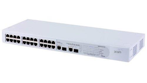 3C16475A 3Com Superstack 3 Baseline 24-Ports 100Base-T to 100Base-TX Fast Ethernet Rack-mount Switch with 2x 10/100/1000 Ports (Refurbished)