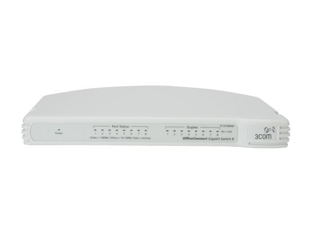 3C1670800B-UK 3Com Officeconnect 8-ports External Switch (Refurbished)