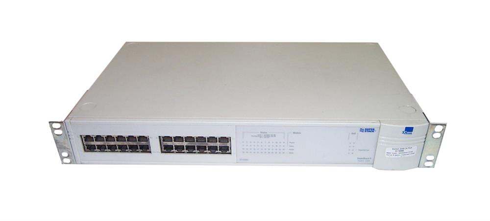 3C16980 3Com SuperStack II Gigabit 24-Ports 10Base-T/100Base-TX 3300 Ethernet Switch (Refurbished)