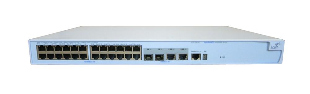 3CR17561-91 3Com SuperStack 4500 24-Ports 10/100/1000Mbps 10Base-T/100Base-TX 1U Stackable Gigabit Managed Switch with 4x Gigabit SFP Ports (Refurbished)