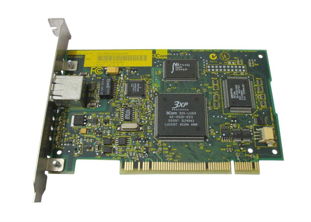 3CR990-TX-97-100 3com 100pk Etherlink 10/100 PCI NIC W/3xp Processor 3des 168-bit Encrp
