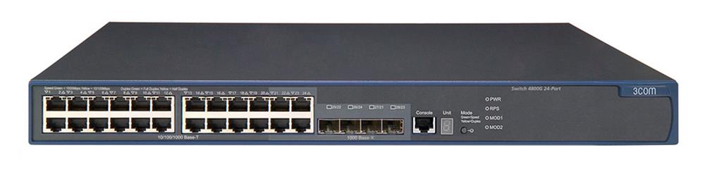 3CRS48G-24-91-ME 3Com 24-Ports Switch 4800G L3/20P+4GB DP+2SLOT ML (Refurbished)