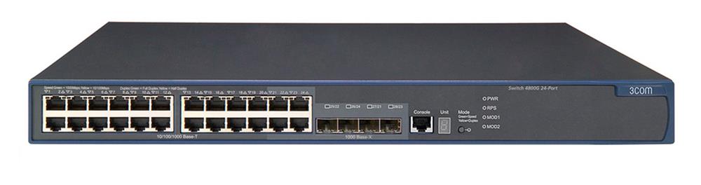 3CRS48G-24-91-USK 3Com Switch 4800G 24-Ports SFP Network Switch (Refurbished)