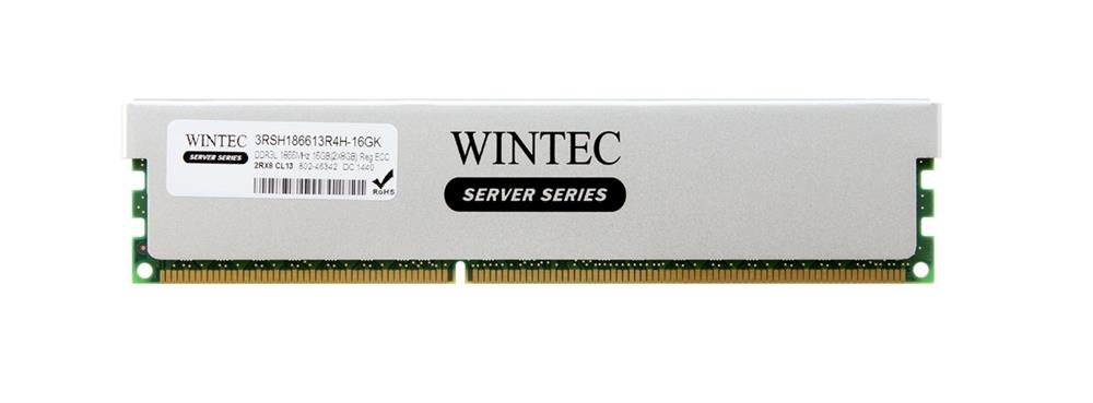 3RSH186613R4H-16GK Wintec 16GB Kit (2 X 8GB) PC3-14900 DDR3-1866MHz ECC Registered CL13 240-Pin DIMM 1.35V Low Voltage Dual Rank Memory with Heatsink