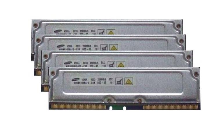 3X-MS7ABR-DA HP 4GB Kit (4 X 1GB) PC800 RDRAM 800MHz 45ns 184-Pin DIMM Memory