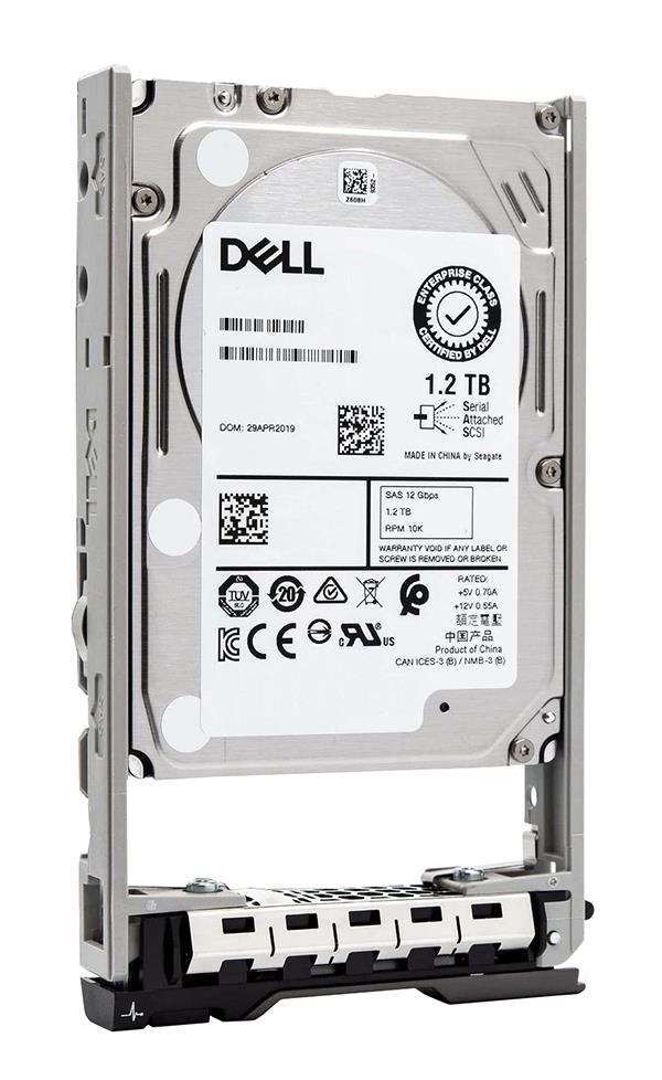 400-AGVY Dell 1.2TB 10000RPM SAS 12Gbps Hot Swap (SED) 2.5-inch Internal Hard Drive with Tray for PowerEdge Server G13