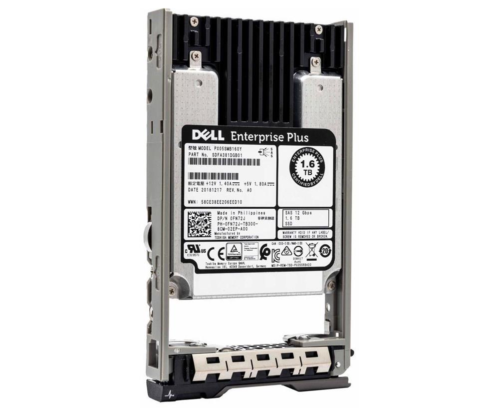 400-AMJY Dell PX05SM 1.6TB MLC SAS 12Gbps 2.5-Inch Write Intensive Internal Solid State Drive (SSD)
