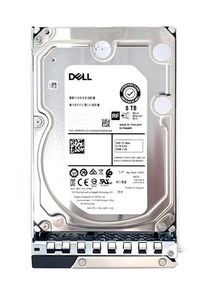 400-AMPG Dell 8TB 7200RPM SAS 12Gbps Nearline Hot Swap (512e) 3.5-inch Internal Hard Drive with Tray