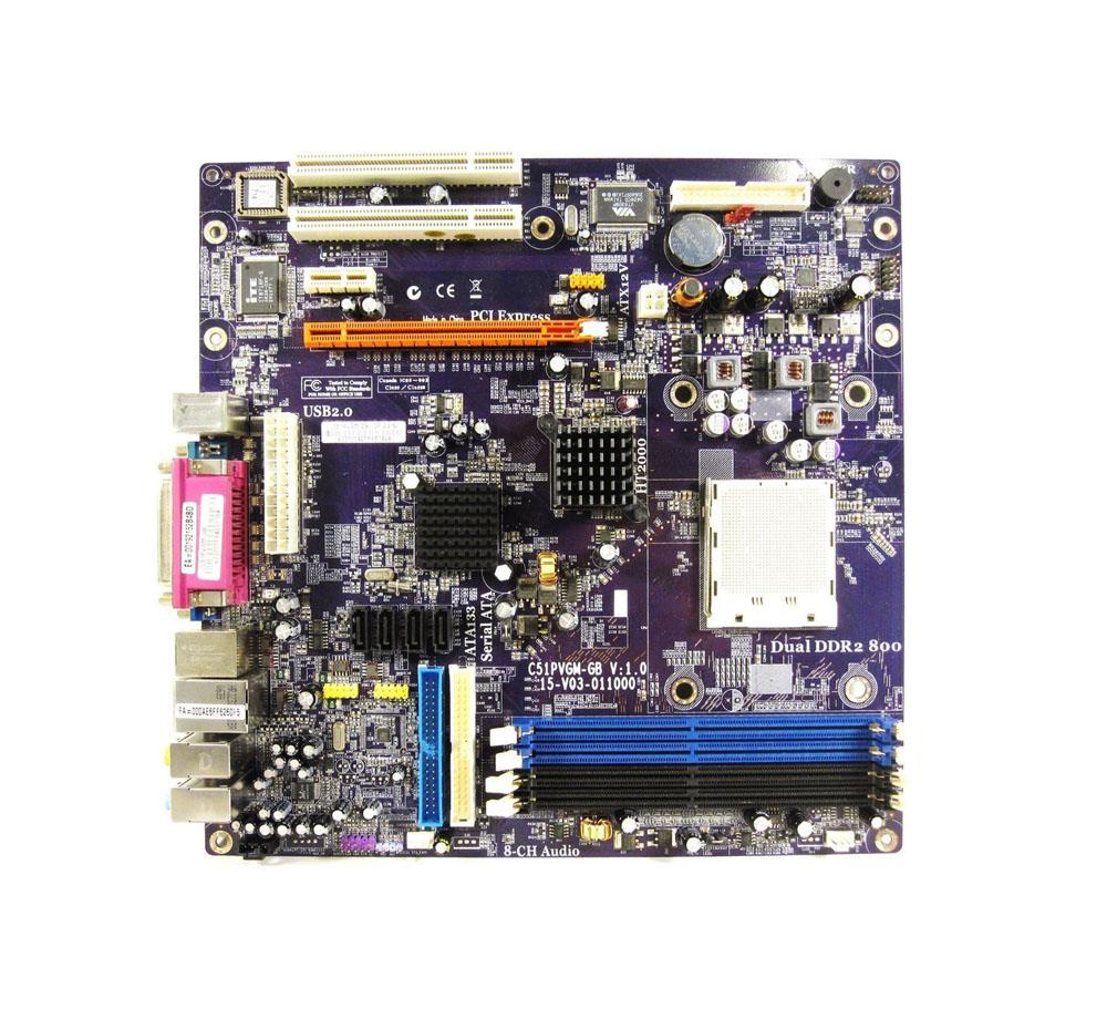 4006136R Gateway Socket AM2 Nvidia GeForce 6100 + 6150 Chipset AMD Athlon X2/ Athlon Processors Support DDR2 4x DIMM 2x SATA2 3.0Gb/s Micro-BTX Motherboard (Refurbished)