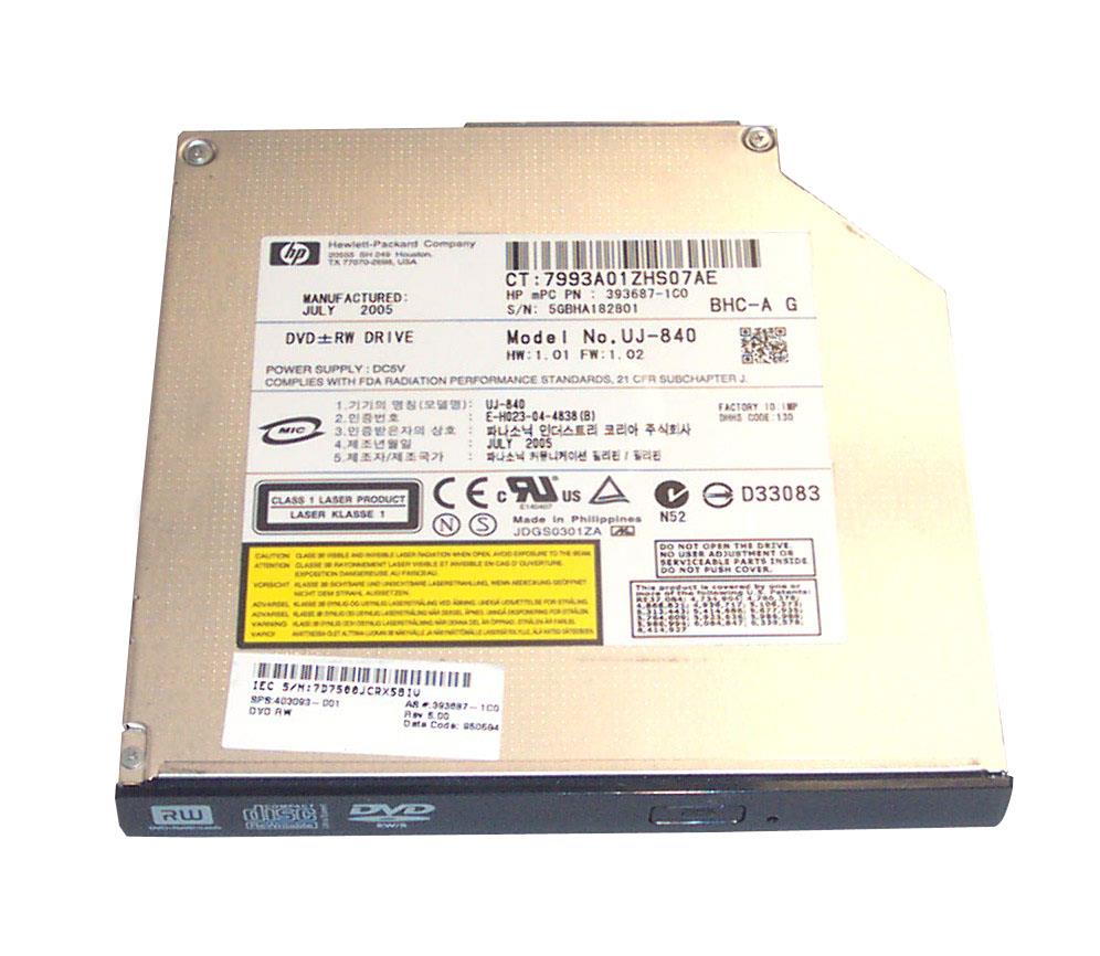 403093-001 HP 16X DVD+/-RW Dual Layer Dual Format LightScribe Slimline Internal Optical Drive for HP NC6000 Series Notebook