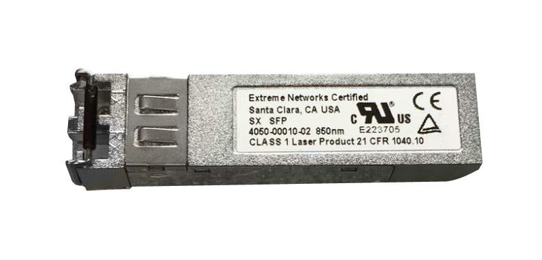 4050-00010-02 Extreme Networks 4050-00010 1Gbps 1000Base-SR 850nm SFP (Mini-GBIC) Transceiver Module (Refurbished)