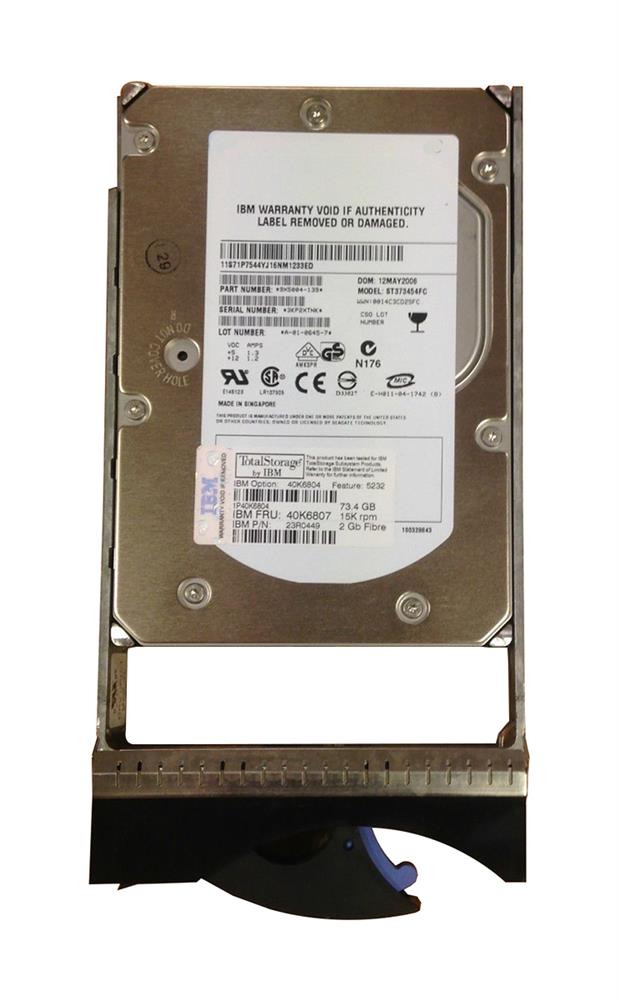 40K6804 IBM 73.4GB 15000RPM Fibre Channel 2Gbps 8MB Cache 3.5-inch Internal Hard Drive for TotalStorage DS4700