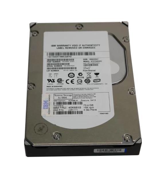40K6819 IBM 73.4GB 15000RPM Fibre Channel 4Gbps 16MB Cache 3.5-inch Internal Hard Drive for TotalStorage DS4700