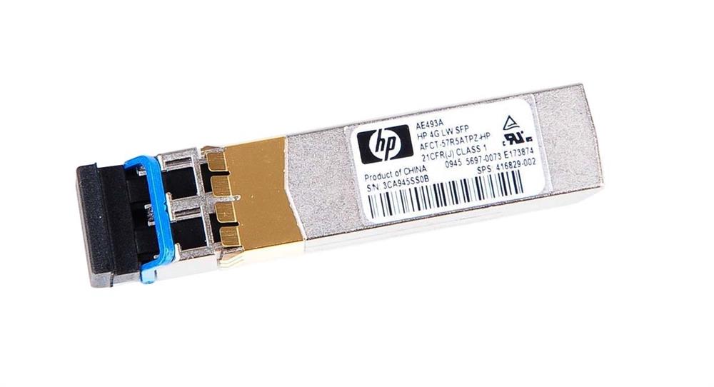 416829-002 HP B-Series AE493A 4Gbps Long Wave Fibre Channel 10km 1310nm LC Connector SFP Transceiver Module