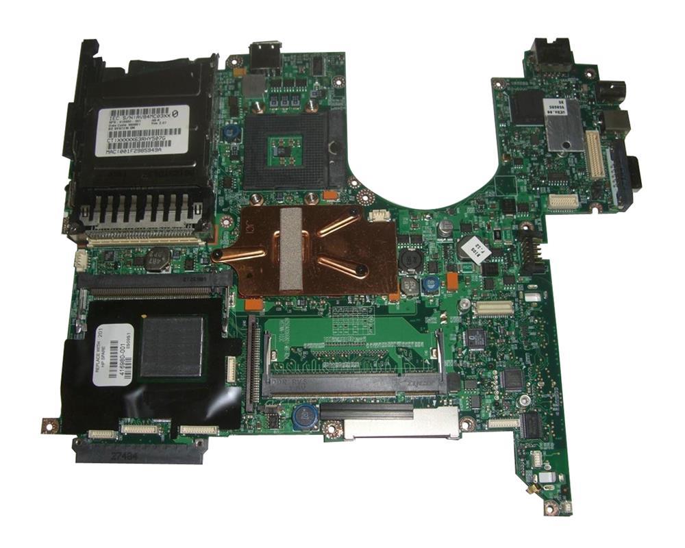 416980-001 HP System Board (MotherBoard) with Intel Graphics for NC6220/NC6230 Notebook PC (Refurbished)