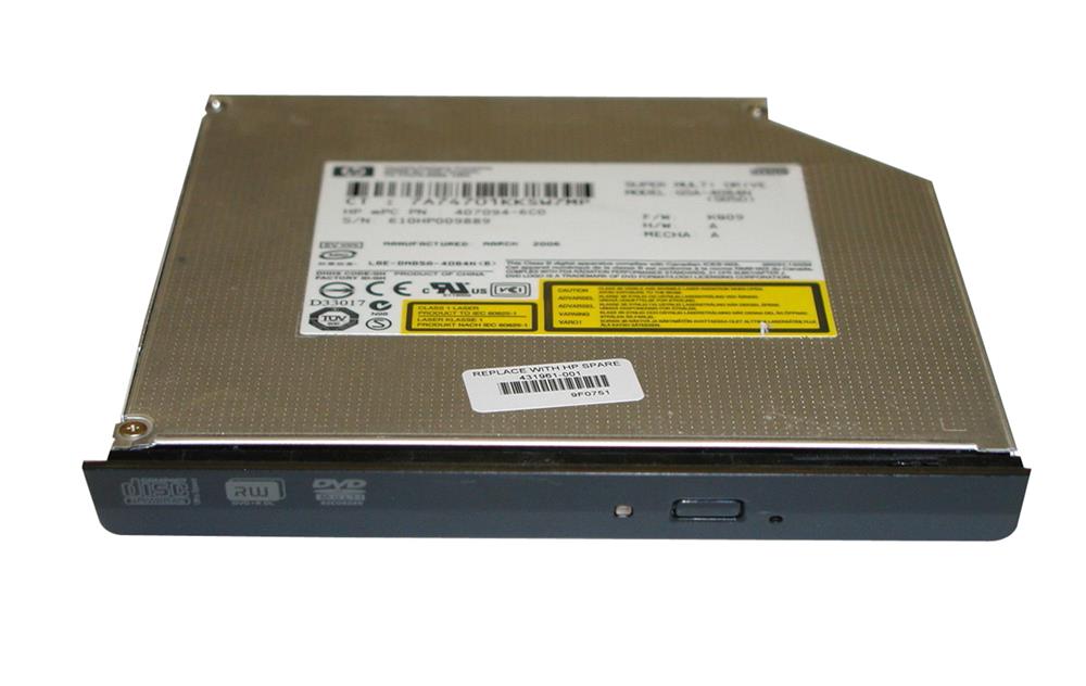 431961-001 HP CD-RW/DVD IDE (Fixed Bay) 4X Speed Combo Drive