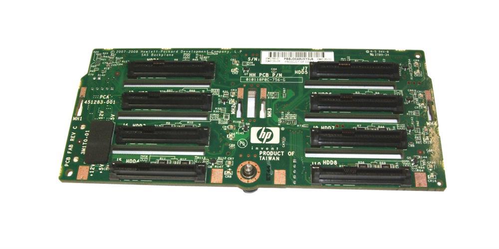 451283-002 HP 8-Slot SAS / SATA 2.5-inch Hard Drive Backplane for ProLiant DL380 G6 and G7 Server
