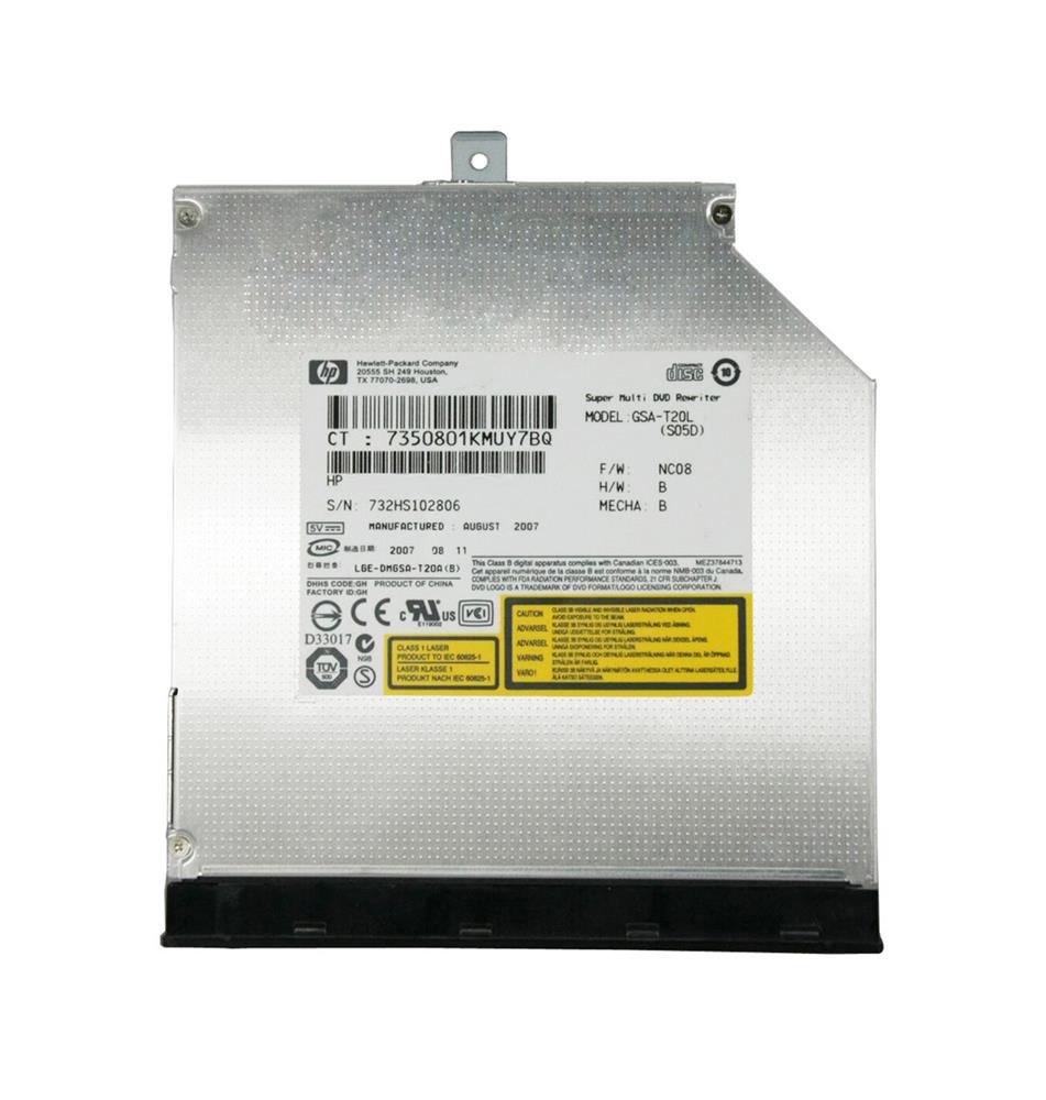 452050-001 HP 8x DVD+R/RW Super Multi Double-Layer Dual Format LightScribe IDE Optical Drive for HP Pavilion Notebook
