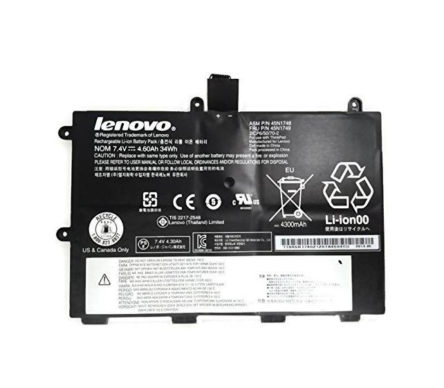 45N1749 Lenovo 4 Cell 35Wh 4300mAh Lithium Polymer Battery for ThinkPad Yoga 11e (Refurbished)