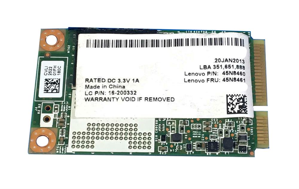 45N8461-06 Lenovo 180GB MLC SATA 6Gbps mSATA Internal Solid State Drive (SSD)