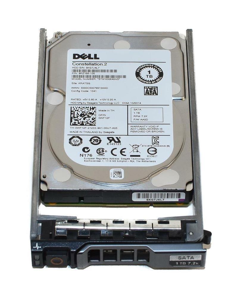 464-1980 Dell 1TB 7200RPM SATA 3Gbps 3.5-inch Internal Hard Drive with Tray for PowerEdge 11G R710