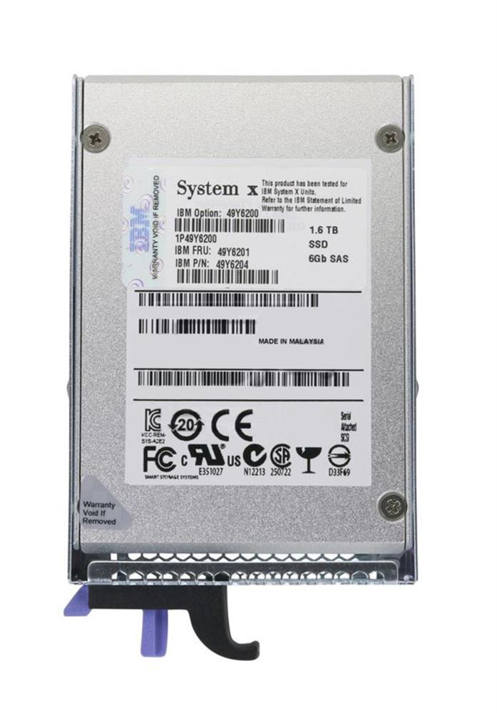 46Y6002 IBM 1.6TB MLC SAS 6Gbps Simple Swap 2.5-inch Internal Solid State Drive (SSD)