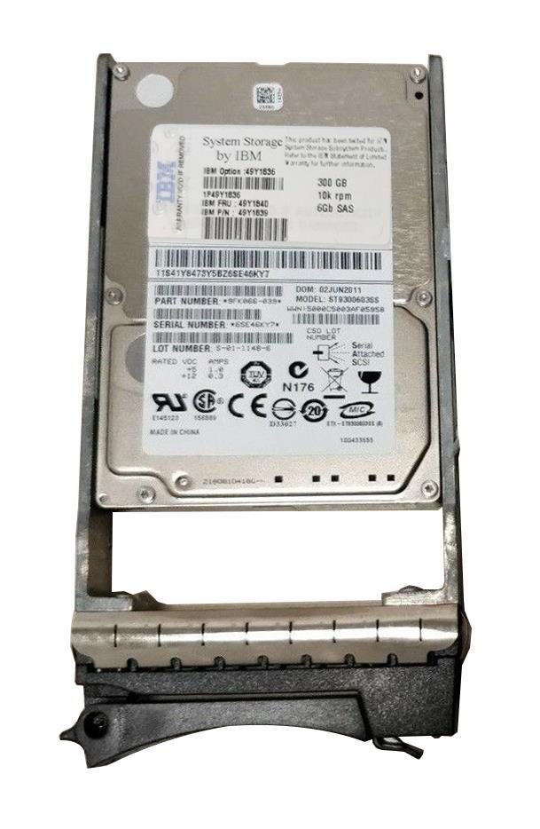 49Y1836-B1-02 IBM 300GB 10000RPM SAS 6Gbps 64MB Cache 2.5-inch Internal Hard Drive