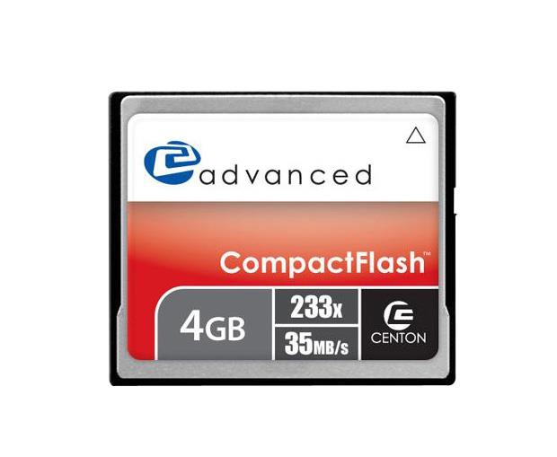 4GBACF233X Centon 4GB 233X CompactFlash (CF) Memory Card (Silver)