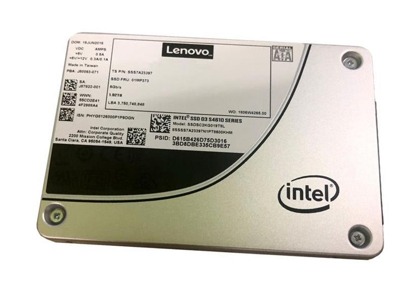 4XB7A13643 Lenovo 3.84TB SATA 6Gbps Mainstream Endurance Hot Swap 2.5-inch Internal Solid State Drive (SSD) for ThinkSystem
