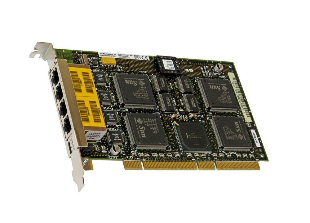 501-4366 Sun 4-Ports RJ-45 100Mbps 10Base-T/100Base-TX Quad Fast Ethernet 2.0 PCI Network Adapter for V240