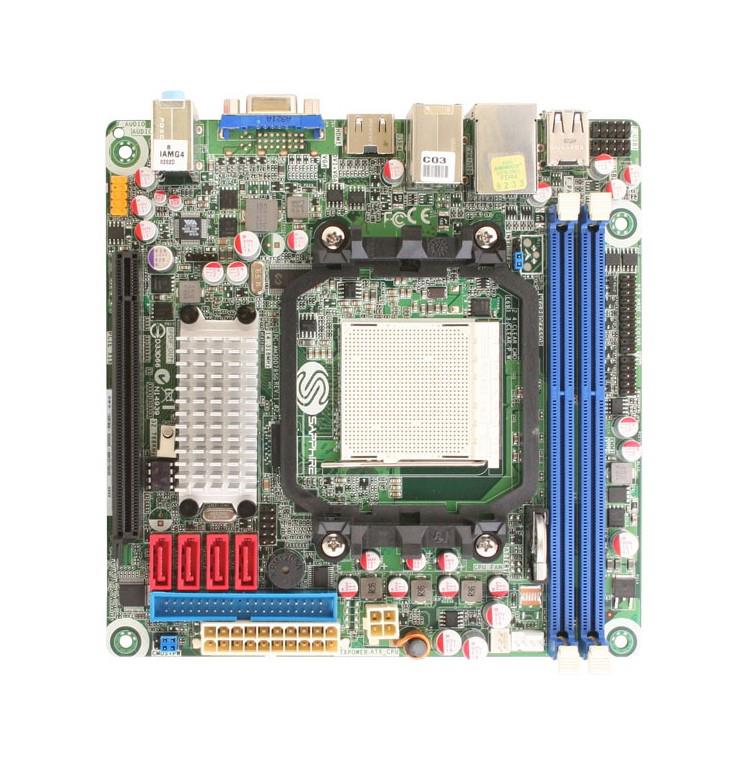 52031-01-40R Sapphire Socket AM3 AMD 785G + SB710 Chipset AMD Phenom II X4 Processors Support DDR3 2x DIMM 4x SATA2 3.0Gb/s Micro-ATX Motherboard (Refurbished)