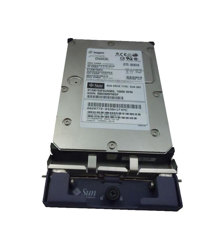 540-5628-02 Sun 36.4GB 15000RPM Fibre Channel 2Gbps Hot Swap 8MB Cache 3.5-inch Internal Hard Drive with Bracket